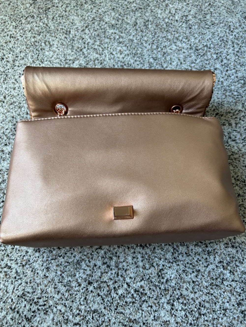 INC International Concepts Rose Gold Sequin Chain Shoulder Bag - Picture 9 of 9